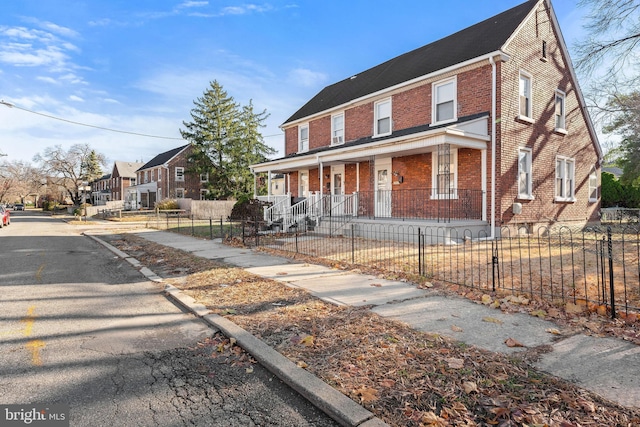 view of front of property with covered porch