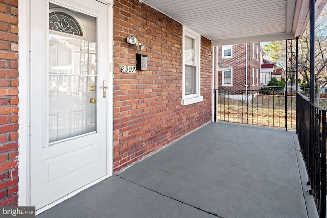 view of patio / terrace featuring a porch