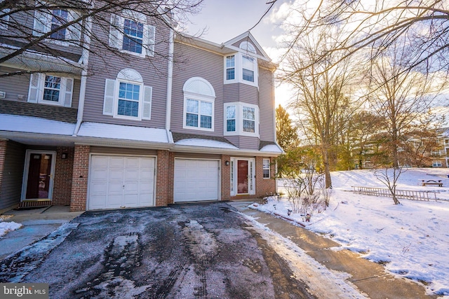 view of property with a garage