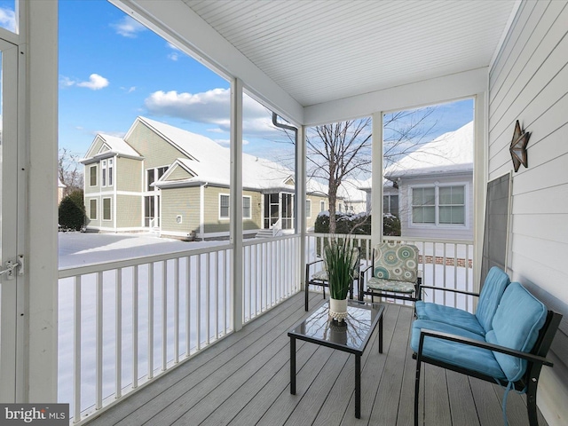 view of sunroom