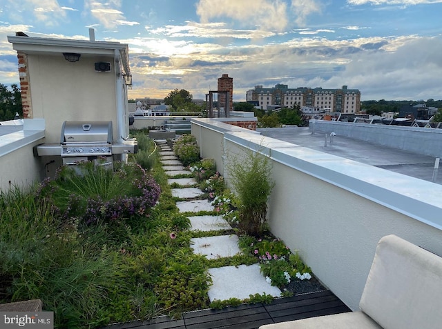 balcony featuring grilling area