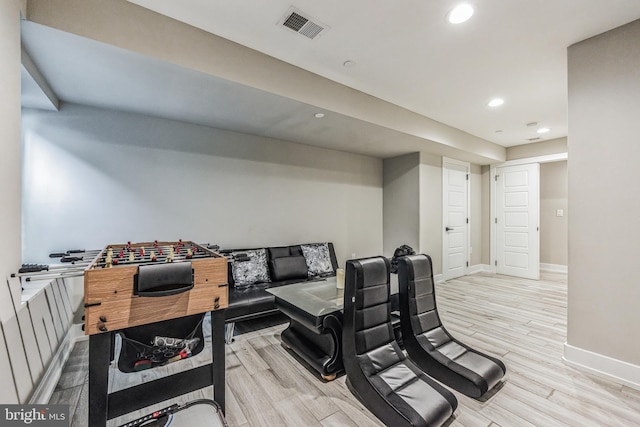 interior space featuring light hardwood / wood-style floors