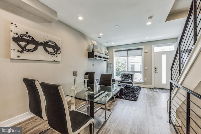 interior space featuring hardwood / wood-style flooring