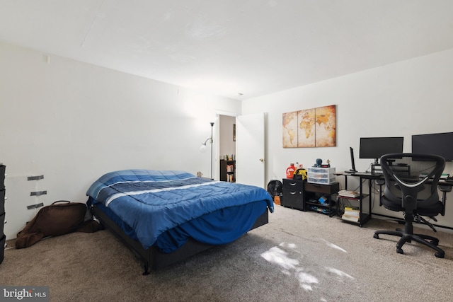 bedroom with carpet floors