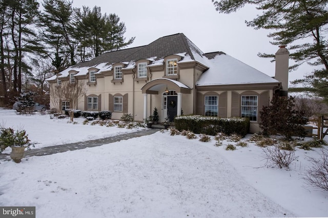 view of french country home