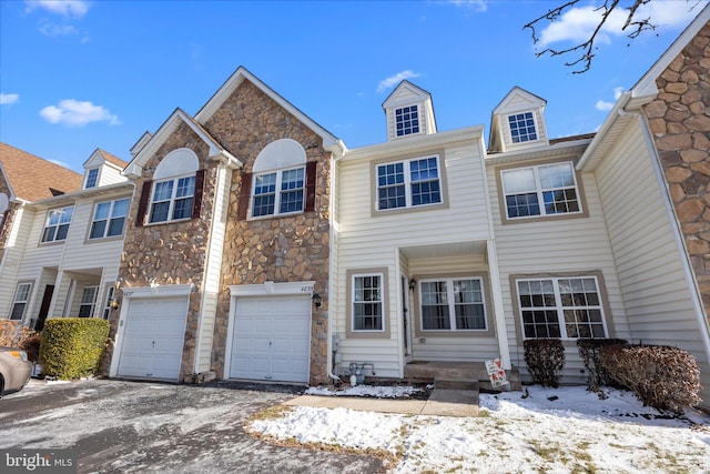 view of property with a garage