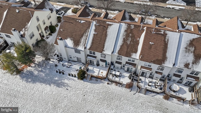 view of snowy aerial view