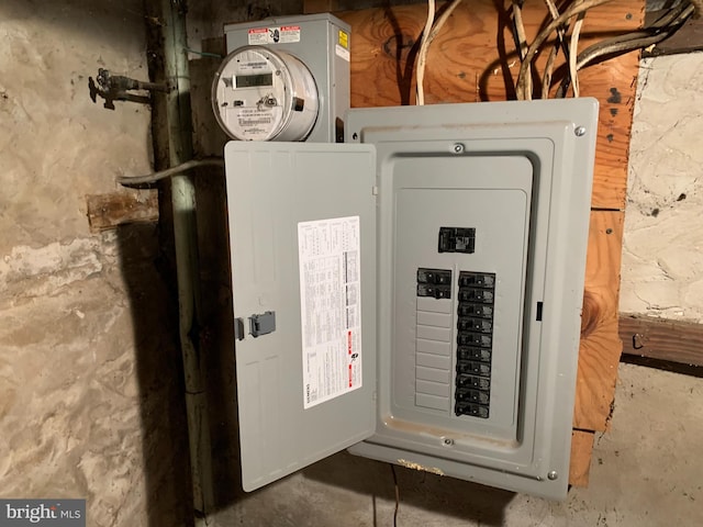 utility room featuring electric panel