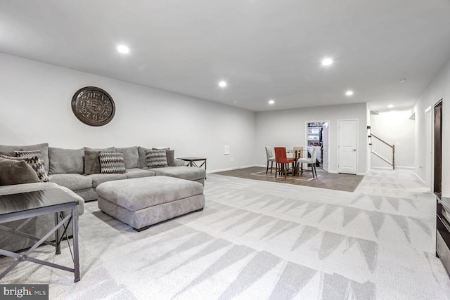 view of carpeted living room