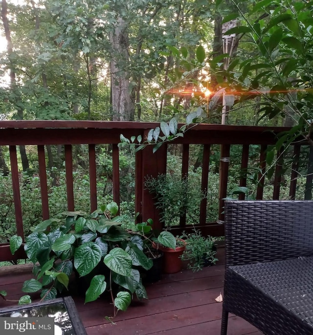 view of wooden terrace