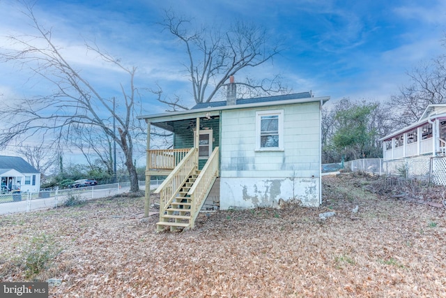 view of rear view of property