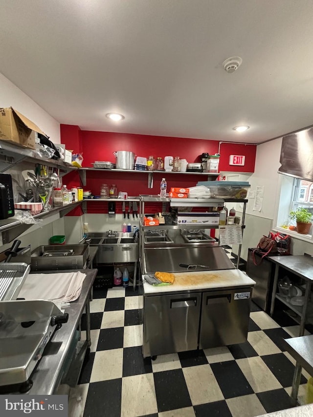 kitchen featuring stainless steel counters