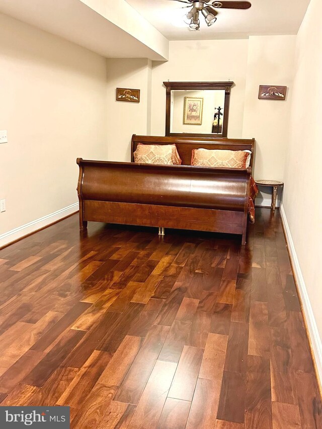 living area featuring dark hardwood / wood-style flooring