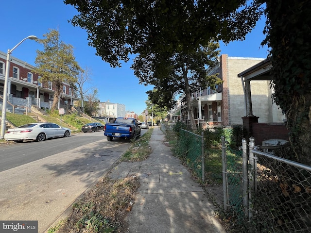 view of road