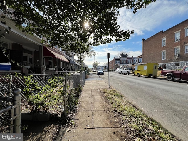 view of road