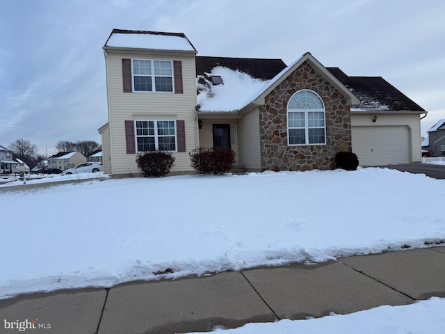 view of front of home featuring a garage