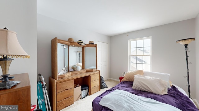 view of carpeted bedroom