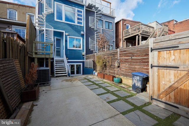 view of patio / terrace featuring central AC