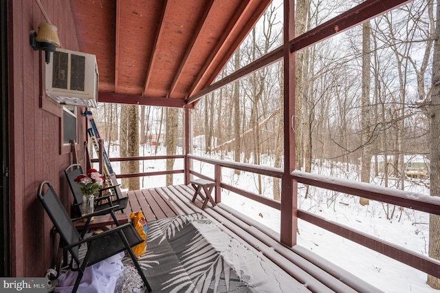 unfurnished sunroom with a wealth of natural light