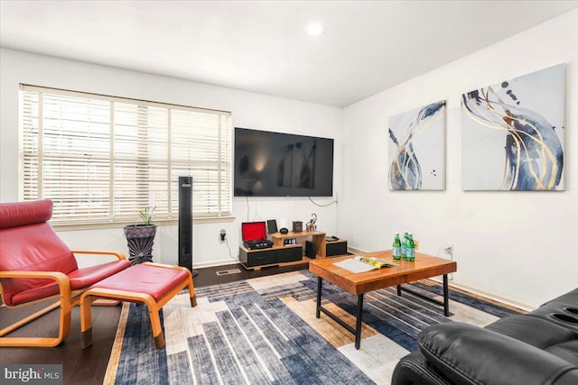 living room featuring plenty of natural light