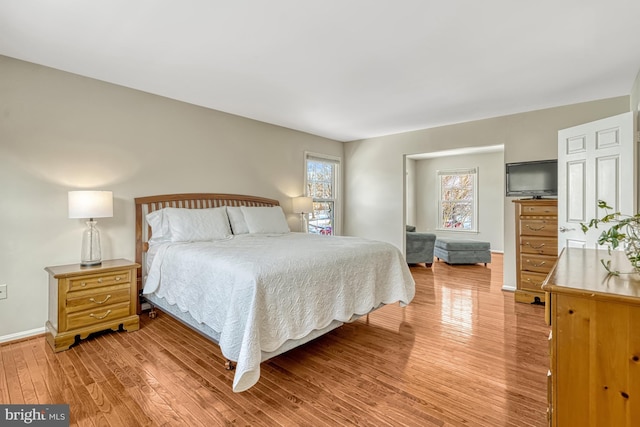 bedroom featuring hardwood / wood-style floors