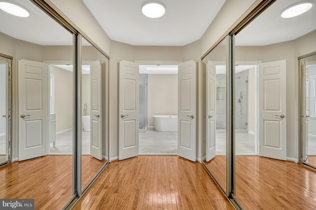 interior space featuring light hardwood / wood-style floors