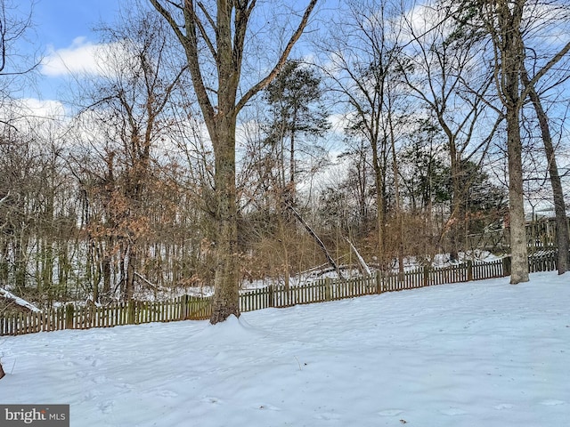 view of snowy yard