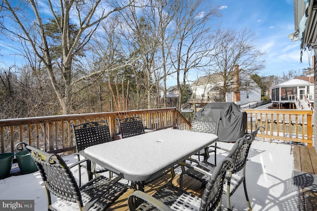 view of wooden deck