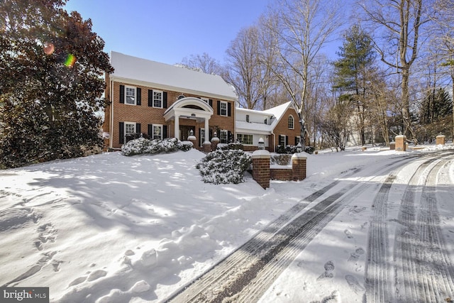 view of front of property with brick siding