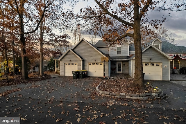 view of property with a garage