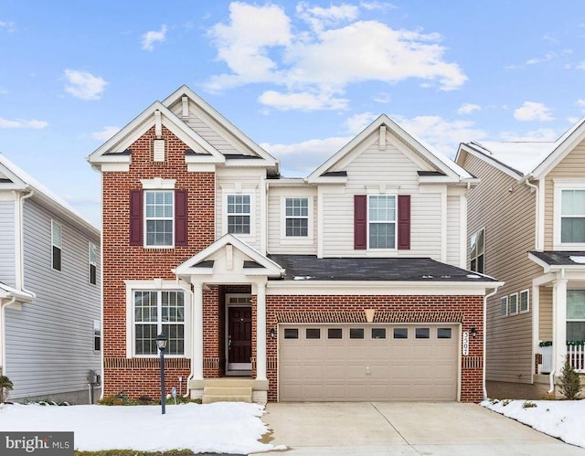 view of front of home featuring a garage