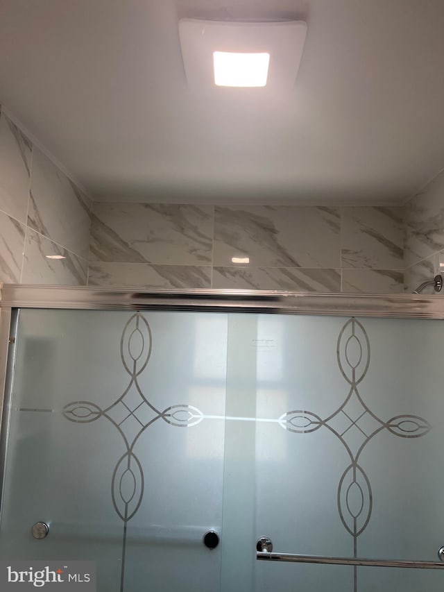 room details with a shower with door