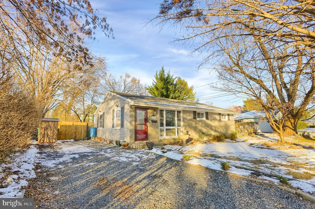 view of ranch-style house