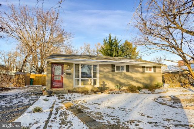 view of front of home