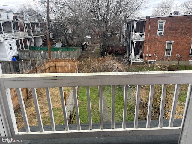 view of balcony