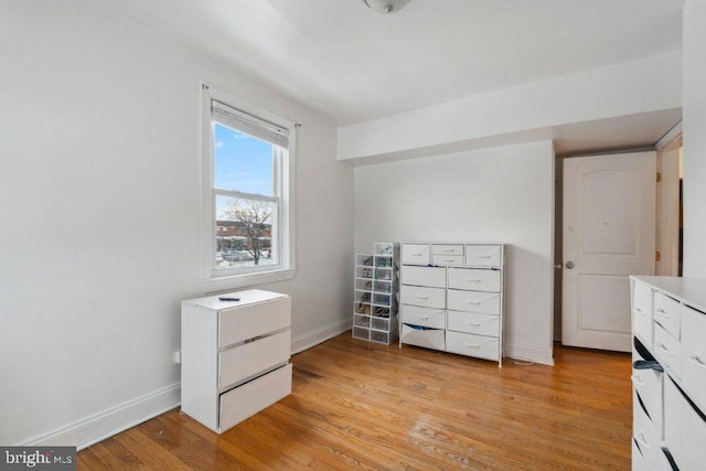 bedroom featuring light hardwood / wood-style floors