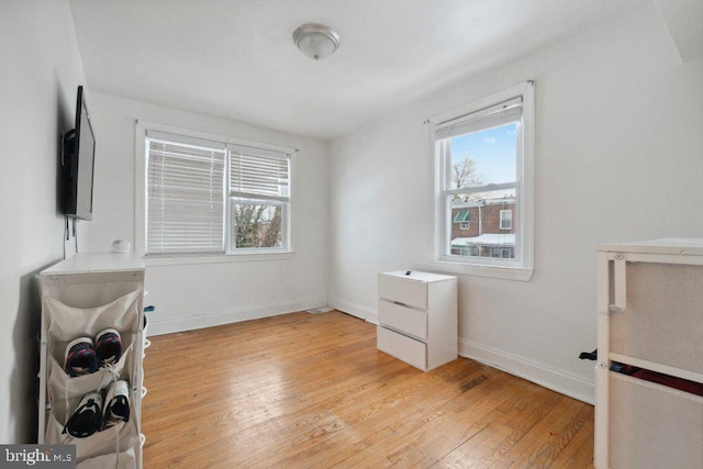 miscellaneous room featuring light wood-type flooring