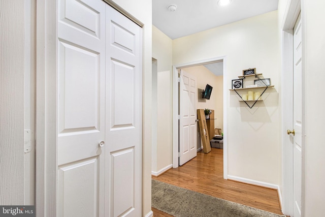 hall featuring hardwood / wood-style floors