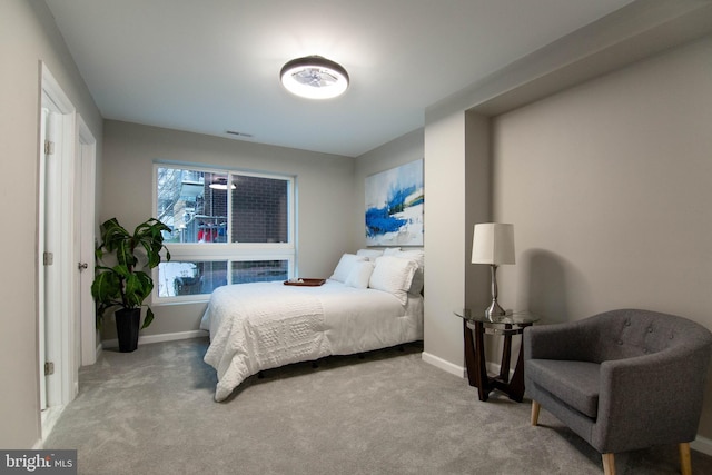 view of carpeted bedroom