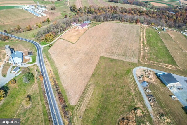 drone / aerial view featuring a rural view