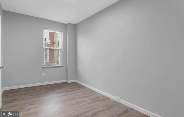 empty room featuring light hardwood / wood-style floors