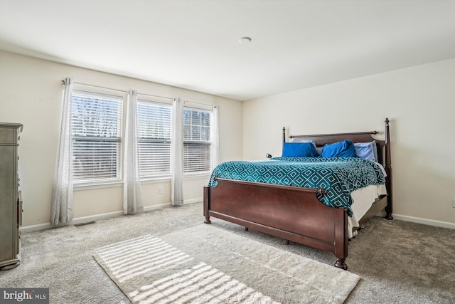 bedroom with carpet