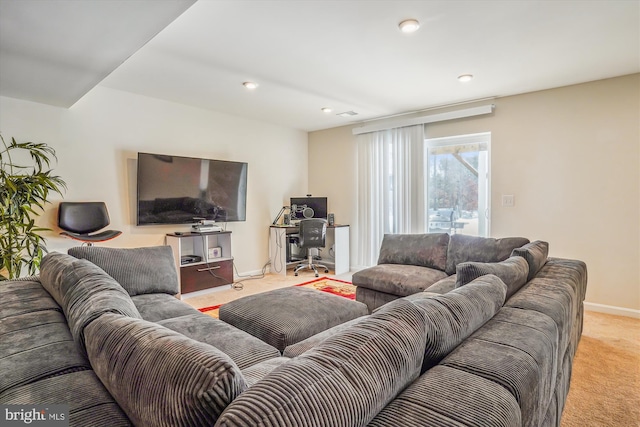 view of carpeted living room