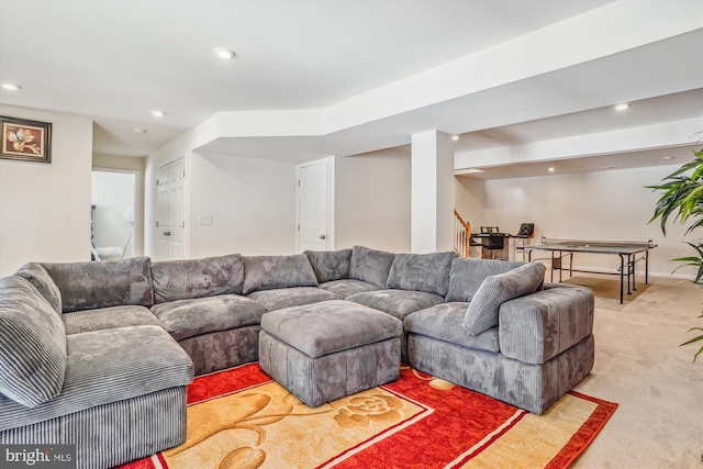 view of carpeted living room