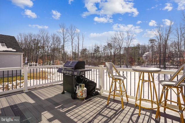 deck with grilling area