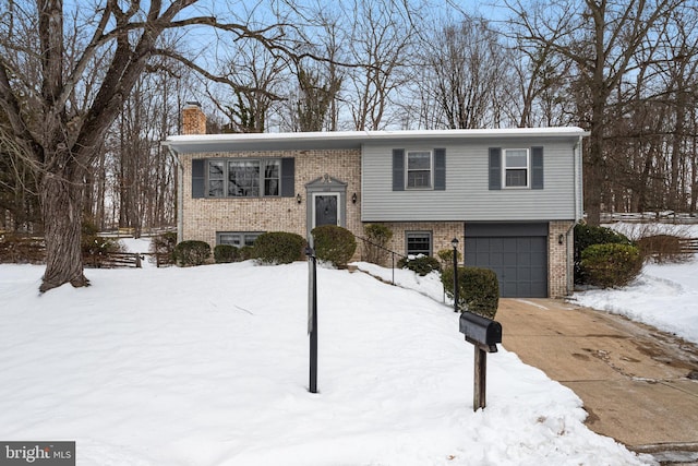 split foyer home with a garage