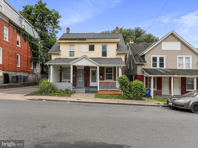 view of front property with a porch