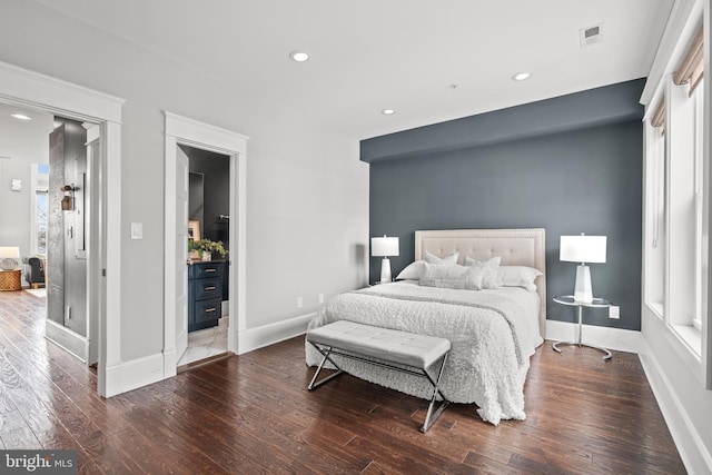 bedroom featuring wood-type flooring