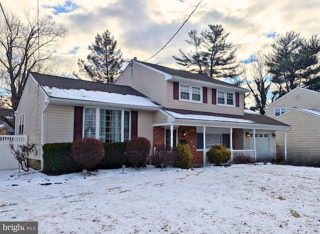 view of front of property featuring a porch