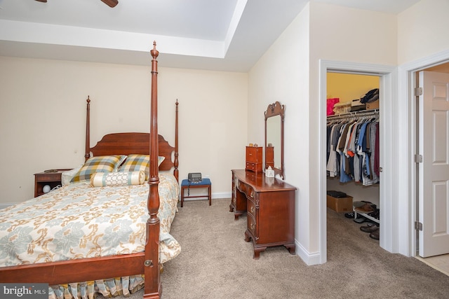 226 Loyal Dr, Mechanicsburg, PA 17050 - bedroom featuring light carpet, a spacious closet, a closet, and baseboards